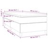 vidaXL Boxspringbett mit Matratze Dunkelblau 90x200 cm Samt