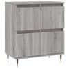 vidaXL Sideboards 2 Stk. Grau Sonoma Holzwerkstoff