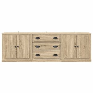 vidaXL Sideboards 3 Stk. Sonoma-Eiche Holzwerkstoff