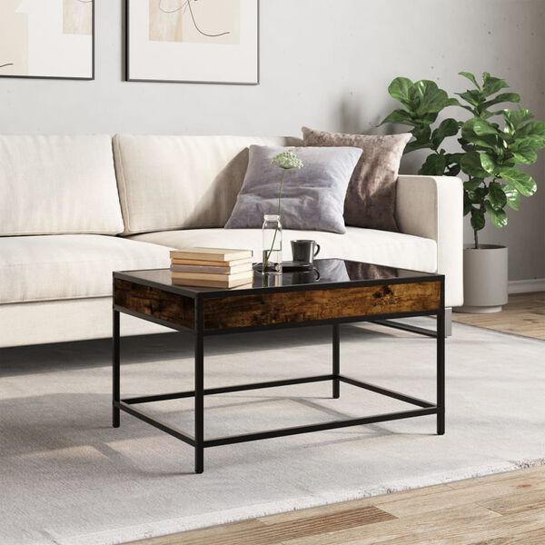 vidaXL Couchtisch mit Infinity-LED R&auml;uchereiche 70x50x41 cm
