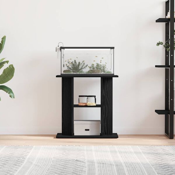 vidaXL Aquariumständer Schwarze Eiche 60 x 30 x 60 cm Holzwerkstoff