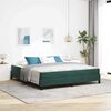 vidaXL Boxspringbett mit Matratze Dunkelgr&uuml;n 180 x 210 cm Stoff
