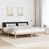 vidaXL Bettgestell Braun und Schwarz 150 x 200 cm Massivholz Kiefer