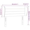 vidaXL Kopfteil mit Ohren Hellgrau 83x23x78/88 cm Stoff