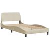 vidaXL Bettgestell ohne Matratze Creme 100x200 cm Stoff