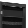 vidaXL Spiegel-Schmuckschrank mit LED-Beleuchtung Wandmontage Schwarz