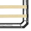 vidaXL Bettgestell Grau Metall 90&times;200 cm