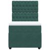 vidaXL Boxspringbett mit Matratze Dunkelgr&uuml;n 90x190 cm Samt