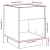 vidaXL Nachttisch mit Infinity-LED Wei&szlig; 40x40x50 cm