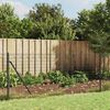 vidaXL Maschendrahtzaun mit Bodenh&uuml;lsen Anthrazit 1,1x25 m