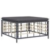 vidaXL 4-tlg. Garten-Lounge-Set mit Kissen Anthrazit Poly Rattan
