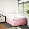 vidaXL Boxspringbett mit Matratze Rosa 120x200 cm Samt