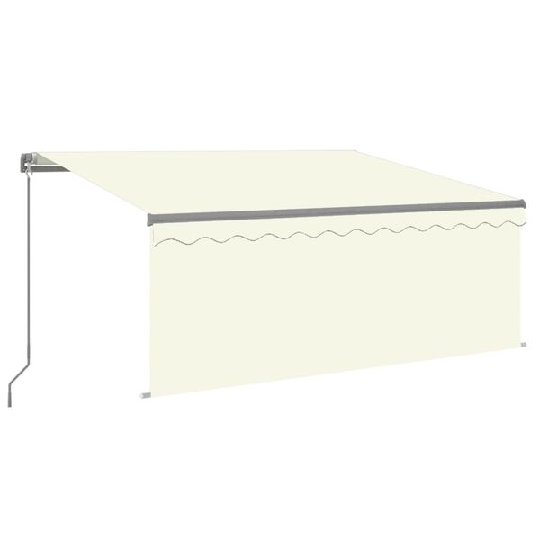 vidaXL Markise Manuell Einziehbar mit Rollo LED 3,5x2,5 m Creme