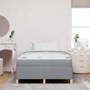 vidaXL Bettrahmen mit Matratze Hellgrau 120 x 200 cm Stoff