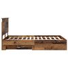 vidaXL Bettrahmen mit Kopfteil Altholz 120 x 200 cm Holzwerkstoff