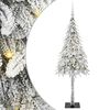 vidaXL Weihnachtsbaum mit 150 LEDs Wei&szlig; 150 cm PE und Stahl