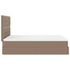 vidaXL Ottoman-Bett mit Matratze & LEDs 140x190cm Kunstleder