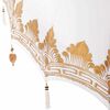 vidaXL Balinesischer Sonnenschirm 2 pcs Creme Baumwolle und Massivholz