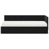 vidaXL Eckbettgestell mit Matratze mit Kopfteil 2 pcs Schwarz Samt