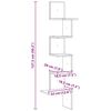vidaXL Wand-Eckregal Grau Sonoma 32x32x127,5 cm Holzwerkstoff
