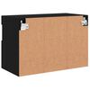 vidaXL TV-Wandschrank mit LED-Leuchten Schwarz 60x30x40 cm