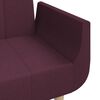vidaXL Schlafsofa 2-Sitzer mit 2 Kissen Lila Stoff