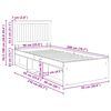 vidaXL Bettrahmen Schwarz 90 x 200 cm Massives Kiefernholz