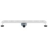 vidaXL Duschabfluss mit Glash&uuml;lle und 360&deg; Siphon Silber 80 cm