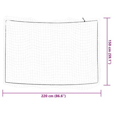 vidaXL Anhängernetz mit Gummiseil Weiß 2,2x1,5 m PP