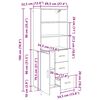 vidaXL Highboard Schwarz Eichen-Optik 69,5 x 34 x 180 cm Holzwerkstoff