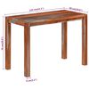 vidaXL Esstisch 110x50x76 cm Massivholz Akazie