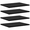 vidaXL Regalbrett 4 pcs Schwarz 40 x 30 x 1,5 cm Holzwerkstoff