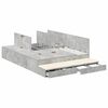 vidaXL Aufbewahrungsbettgestell Beton Grau 140 cm Holzwerkstoff