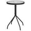 vidaXL Garten Bistro Set 3 pcs Schwarz Stahl