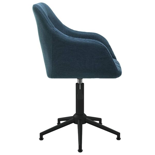 vidaXL Esszimmerst&uuml;hle 6 Stk. Drehbar Blau Stoff