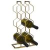 Home&Styling Weinregal f&uuml;r 8 Flaschen Metall Golden