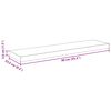vidaXL Schweberegale 2 Stk. Hochglanz-Grau 90x23,5x3,8 cm MDF