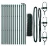 vidaXL Bodenmontierter Sechseckzaun 25 x 0,8 m PVC-beschichteter Stahl
