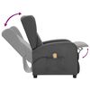 vidaXL Massagesessel mit Aufstehhilfe Dunkelgrau Stoff