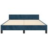 vidaXL Bettgestell ohne Matratze Dunkelblau 140x200 cm Samt
