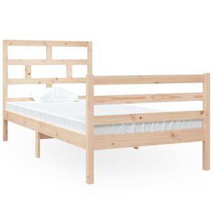 vidaXL Massivholzbett 90x190 cm