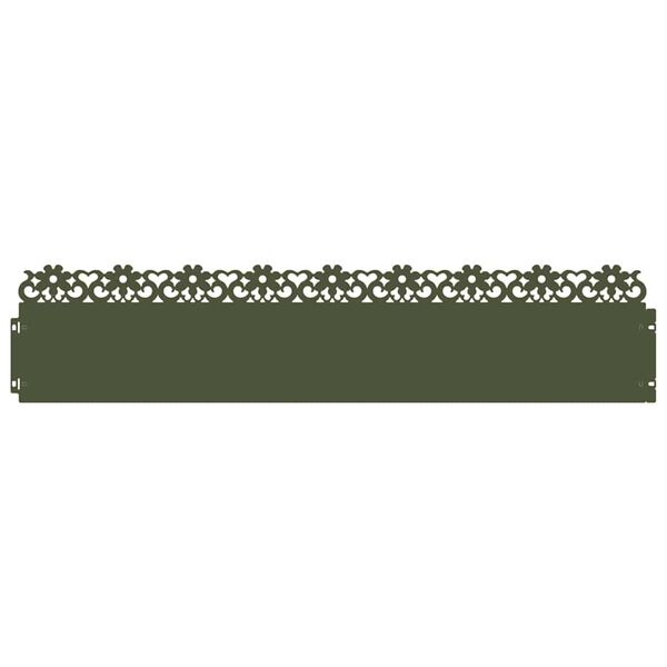 vidaXL Rasenkanten 20 pcs Olive Gr&uuml;n 103 x 0,05 x 22 cm Stahl