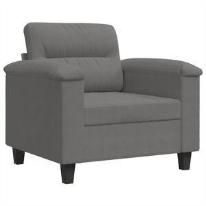 vidaXL Sessel Dunkelgrau 60 cm Mikrofasergewebe