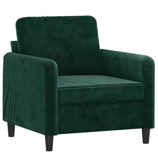 vidaXL Sessel Dunkelgr&uuml;n 60 cm Samt