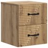 vidaXL Wandmontierter Nachttisch Artisan-Eiche 34,5 x 33 x 40 cm