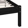 vidaXL Massivholzbett Schwarz Kiefer 90x200 cm