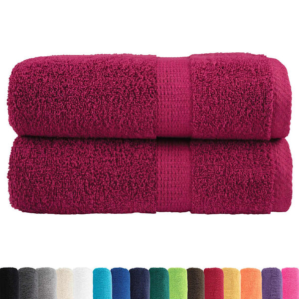 vidaXL Premium-Wascht&uuml;cher SOLUND 2 Stk. Bordeaux 30x30 cm 600 g/m&sup2;