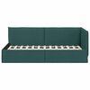 vidaXL Eckbettgestell mit Kopfteil Dunkelgr&uuml;n 100 x 200 cm Samt