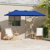 vidaXL Garten-Sonnenschirm Azurblau 370 x 197 x 239 cm