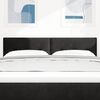 vidaXL LED Kopfteil mit LED-Lichtleisten Schwarz 144 cm Polyester